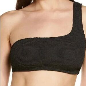 NWT Good American Always Fits One-Shoulder Bikini Swim Top